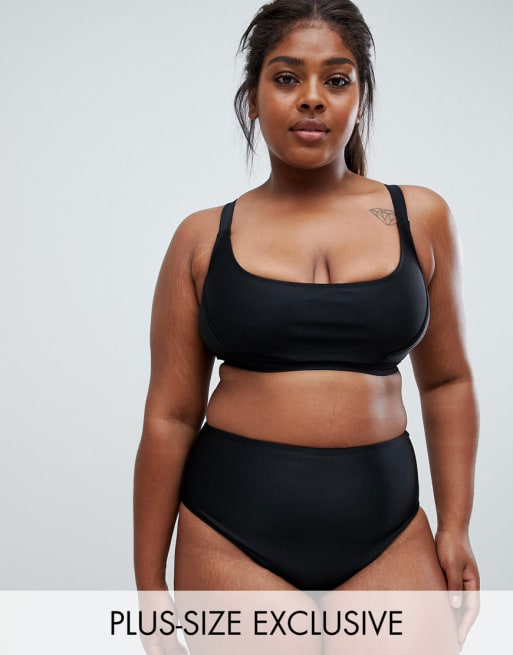 Wolf Whistle Curve Mix Match Bikini in Schwarz ASOS