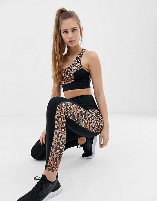 Wolf & Whistle Exclusive to ASOS Gym Set In Leopard Print