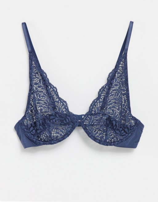 Women'secret Beautiful Dark Blue Lace Bra Dark Blue Women Bras