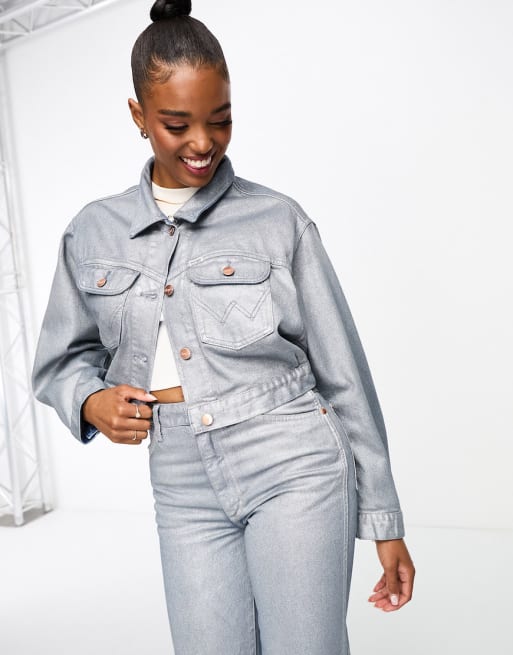 Wrangler silver denim set | ASOS