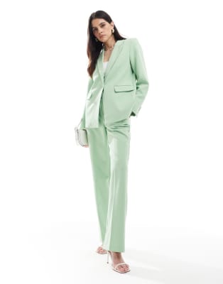 Y.A.S - Coordinato con blazer sartoriale e pantaloni verde tenue