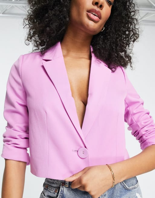 Y.A.S – Cropped-Blazer in Flieder, Kombiteil