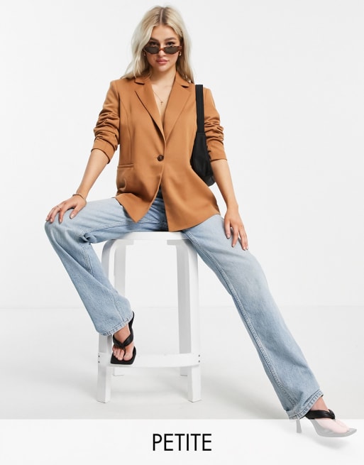 Y.A.S Petite - Ensemble avec blazer et pantalon de jogging en jersey - Camel