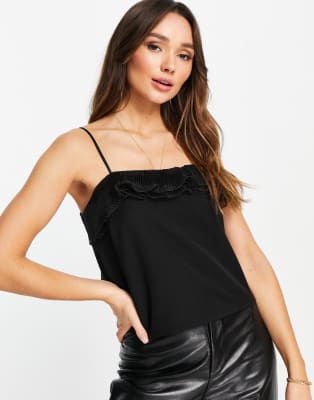 Y.A.S strappy cami top and pants set in black | ASOS