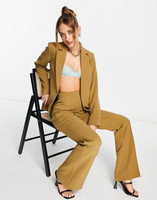 Y.A.S tailored blazer and flared trouser co-ord in olive