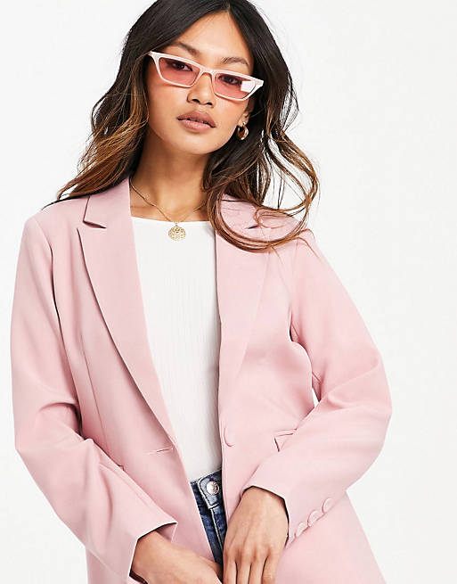 Y.A.S tailored blazer and trouser co-ord in pink