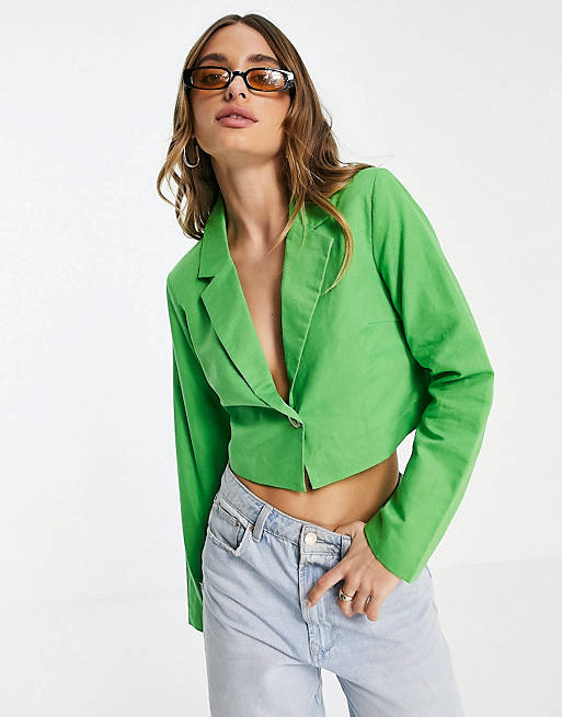 Y.A.S tailored blazer co-ord in green | ASOS