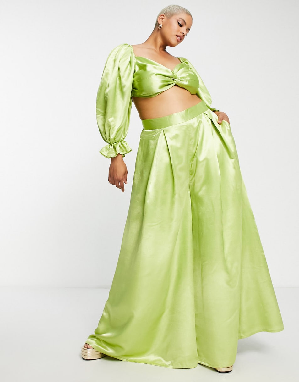 Yaura Plus olive co-ord