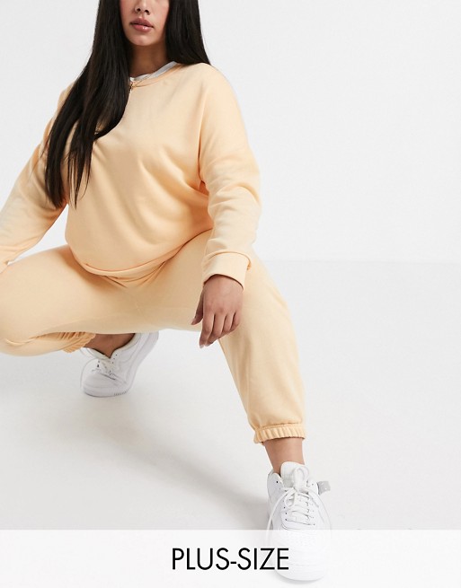 Yours sweatshirt co-ord in pale peach