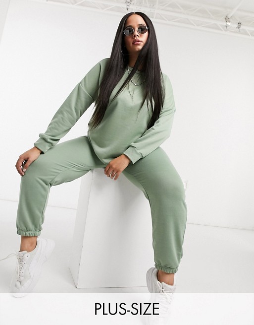 Yours sweatshirt co-ord in sage
