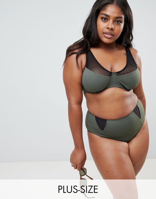 Zizzi - Bikini con dettaglio a rete 