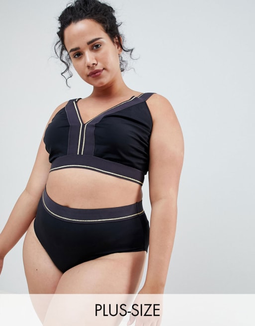 Zizzi – Bikini elementami metalicznymi | ASOS