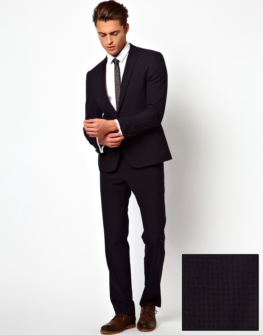 ASOS Slim Fit Suit in Gingham Check at ASOS