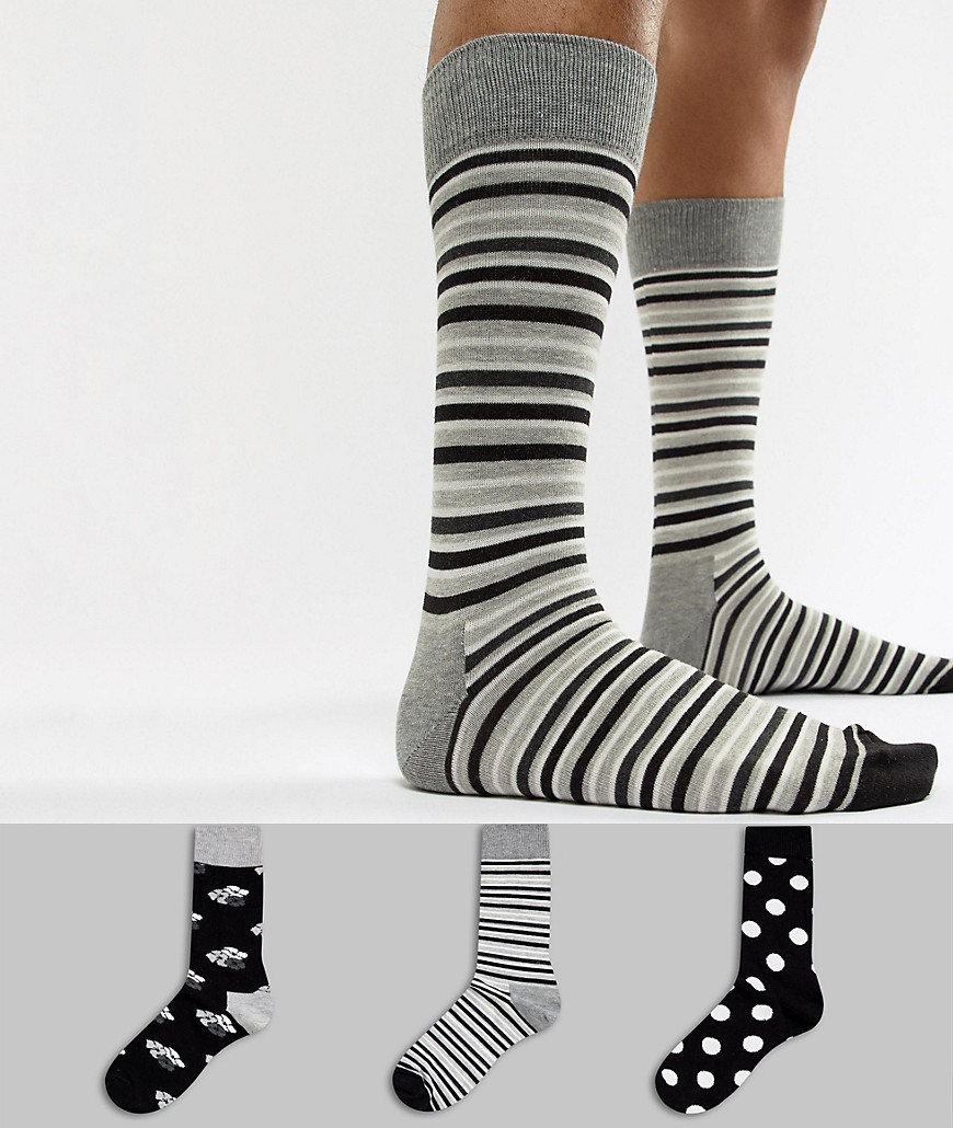 HS By Happy Socks Socks 3 Pack - Multi