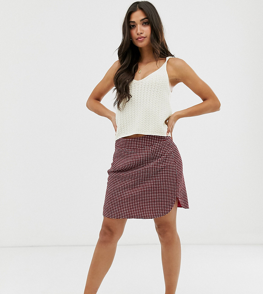 Glamorous Petite mini skirt in check