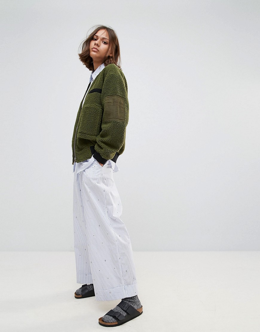 Wood Wood Marion Cropped Wide Leg Trousers