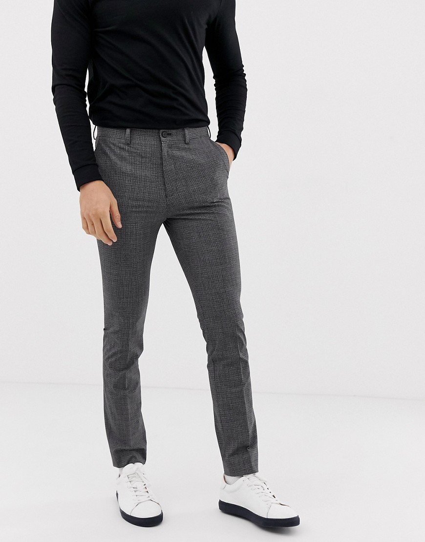 New Look skinny smart trousers in mini check