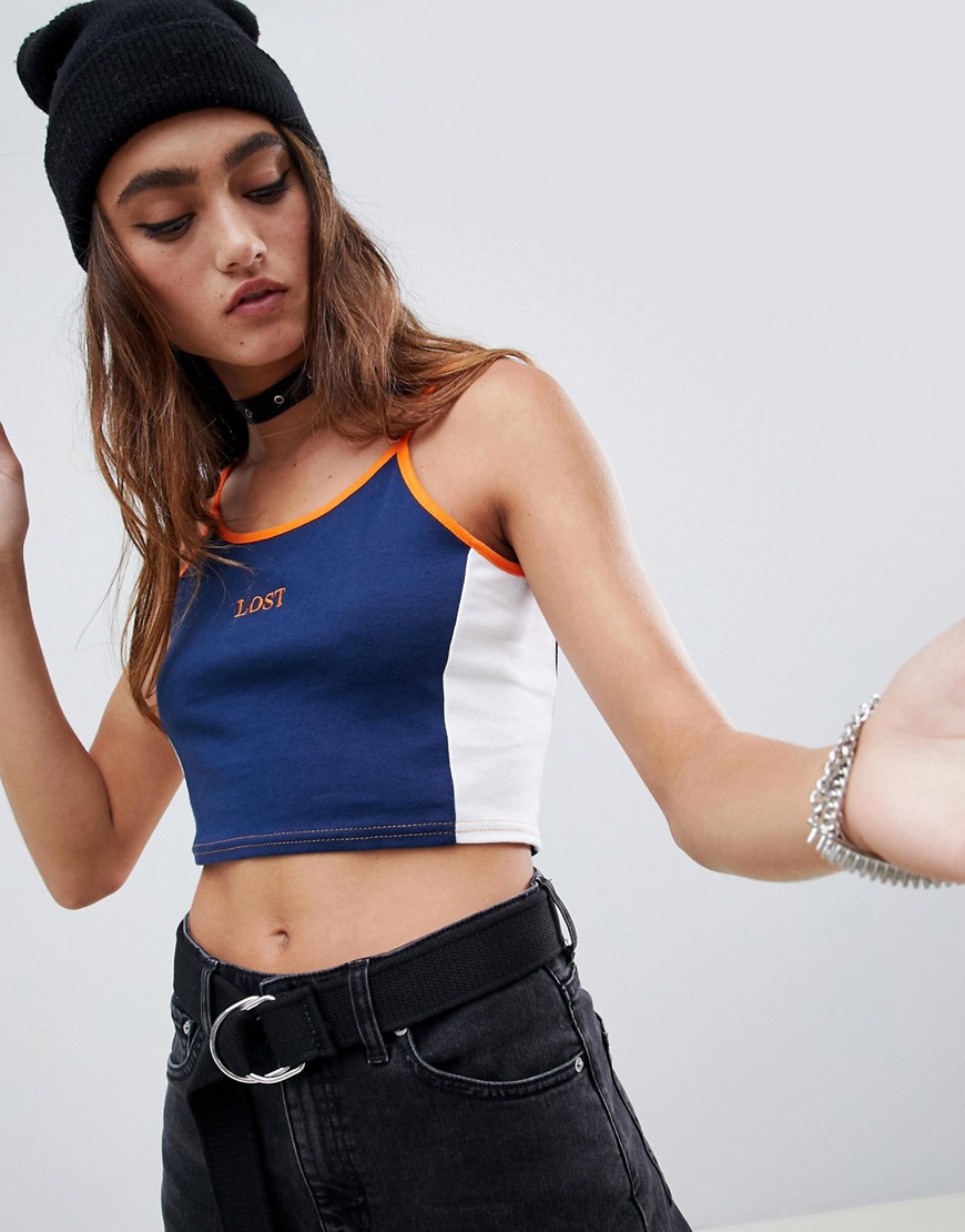 The Ragged Priest crop cami top with slogan