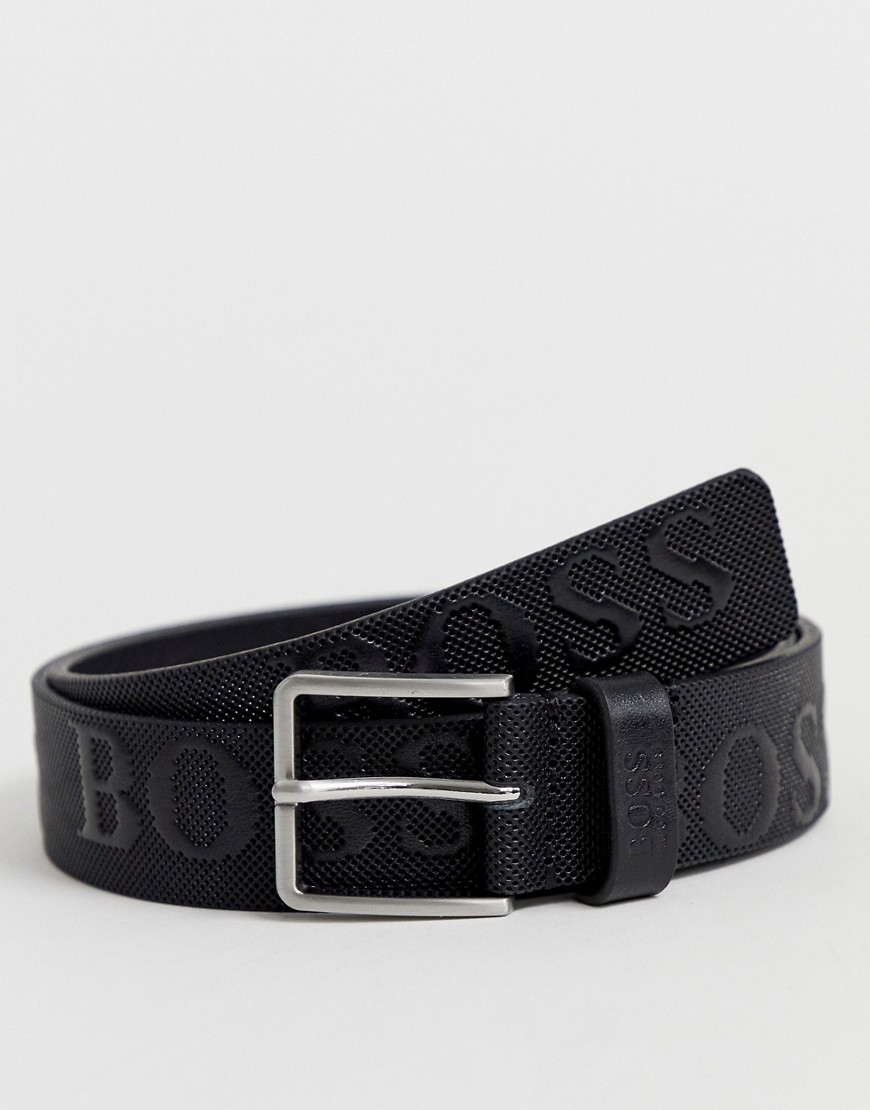 BOSS Ther all over logo belt in black