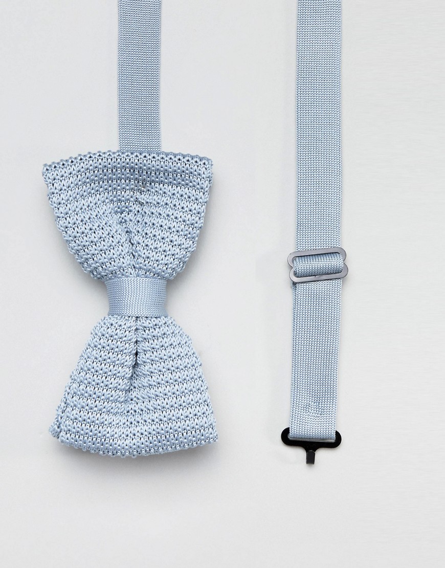 Religion wedding knitted bow tie in pastel blue