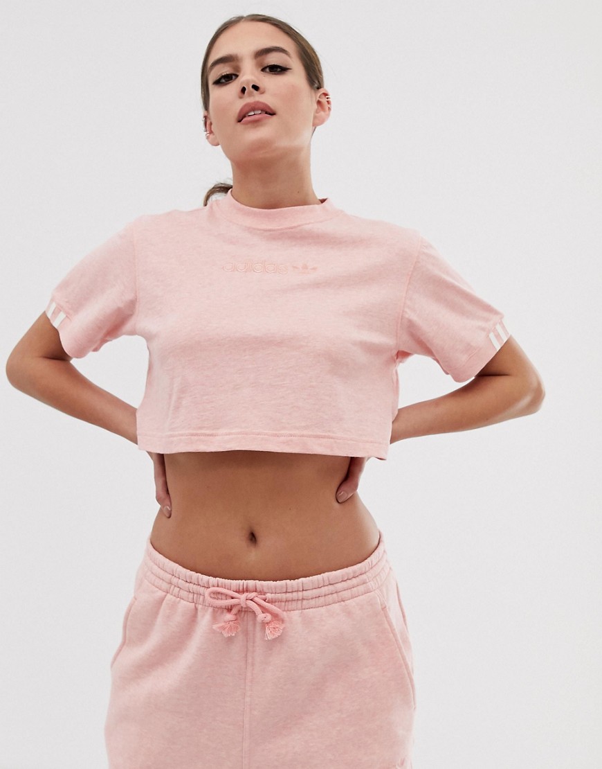 adidas Originals Coeeze cropped t-shirt in pink