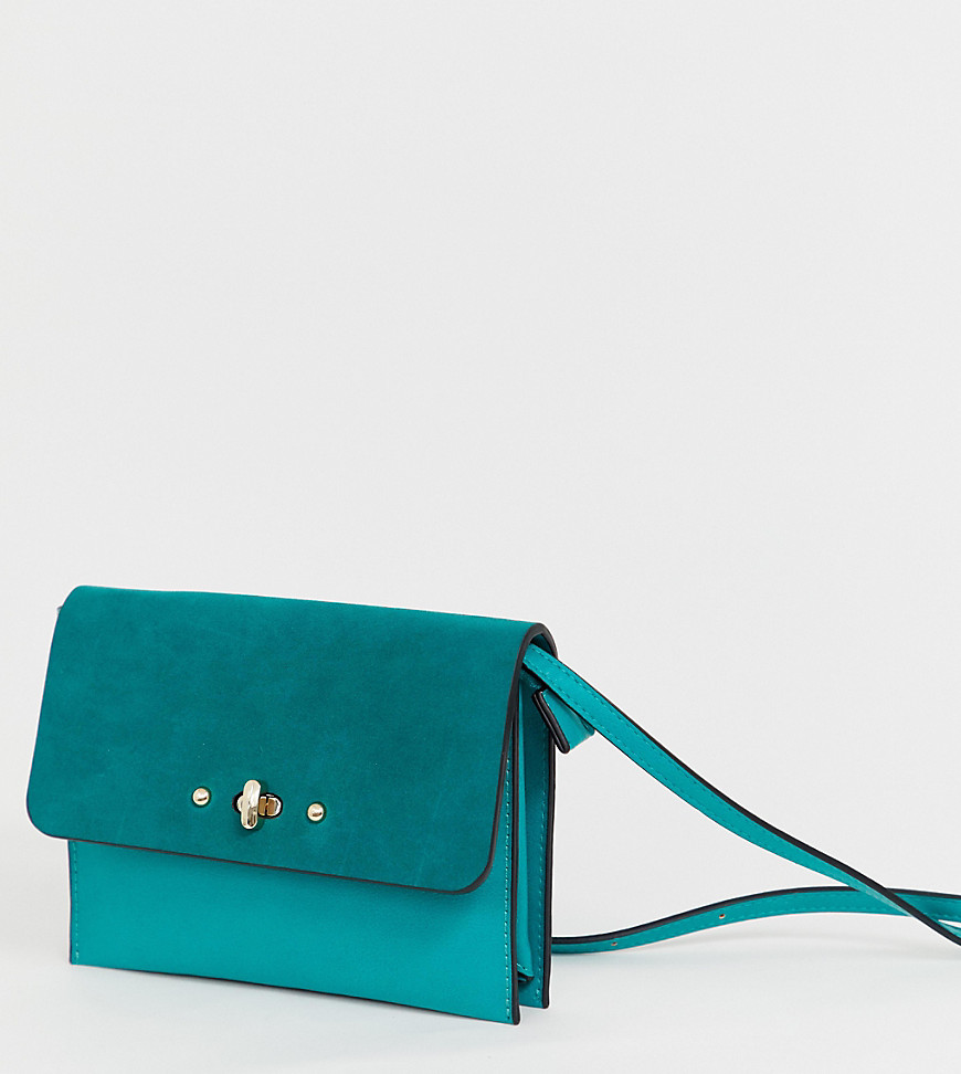 Accessorize bright teal cross body bag