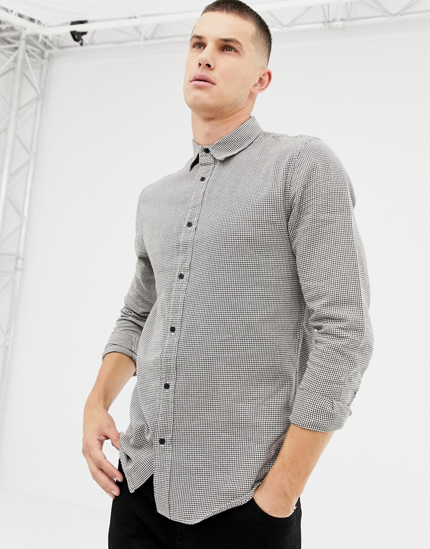 New Look regular fit shirt in dogtooth print