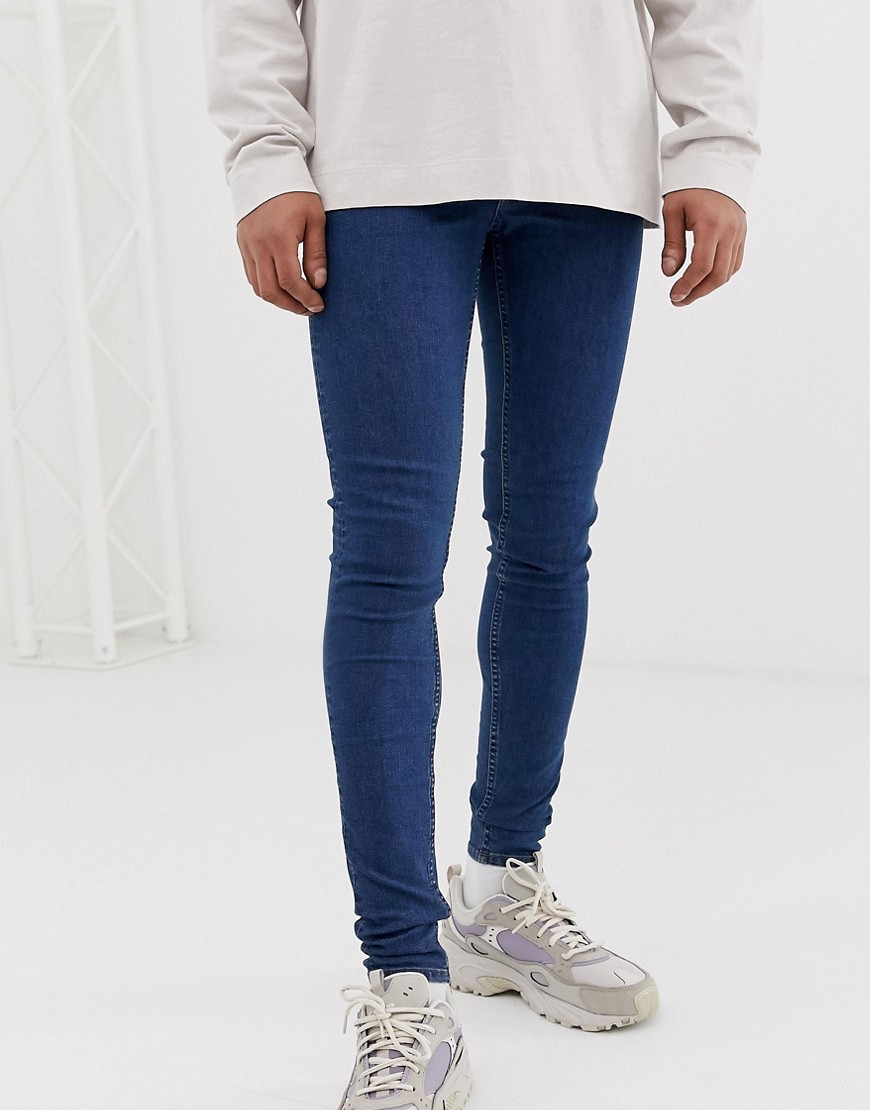 Cheap Monday him spray super skinny jeans in core blue