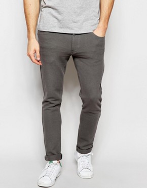 ASOS Super Skinny Pants In Gray Pique