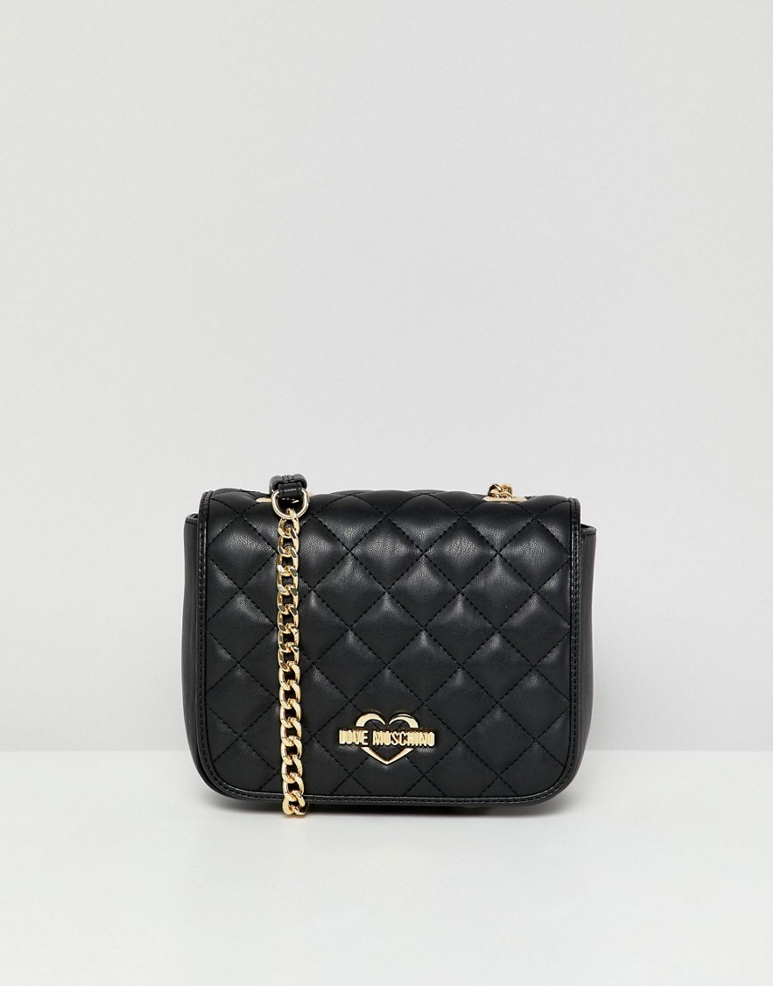 Love Moschino quilted shoulder bag - Black