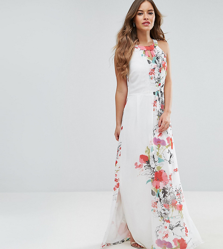 Uttam Boutique petite Floral Placement Print Maxi Dress - Multi