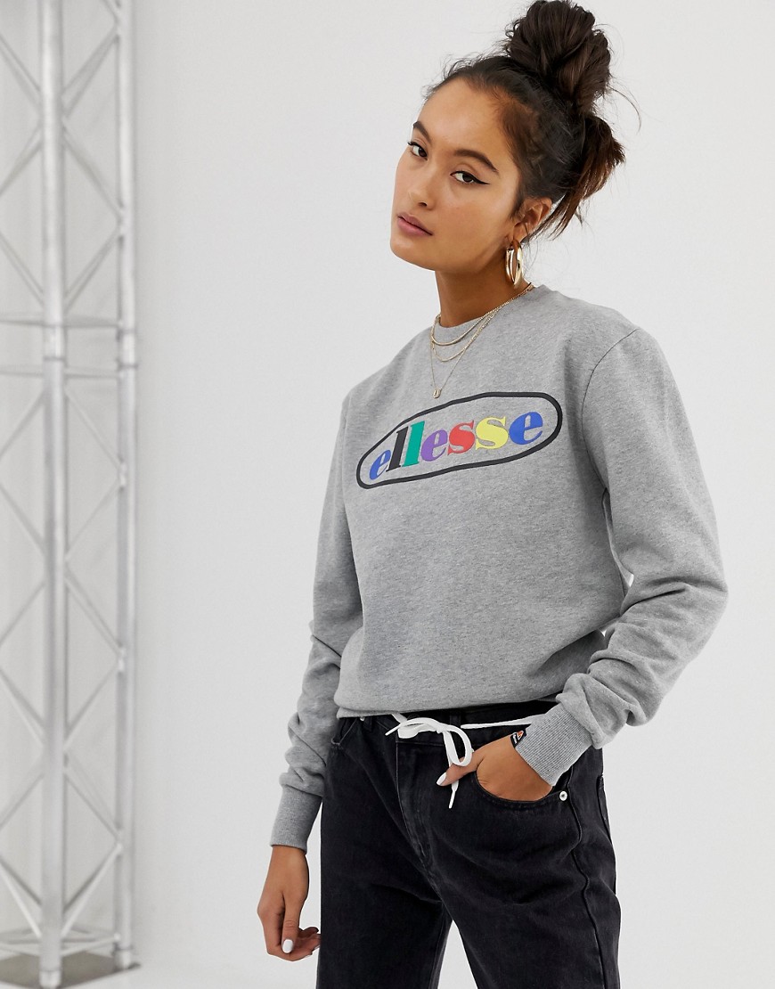 Ellesse relaxed sweatshirt with rainbow front logo