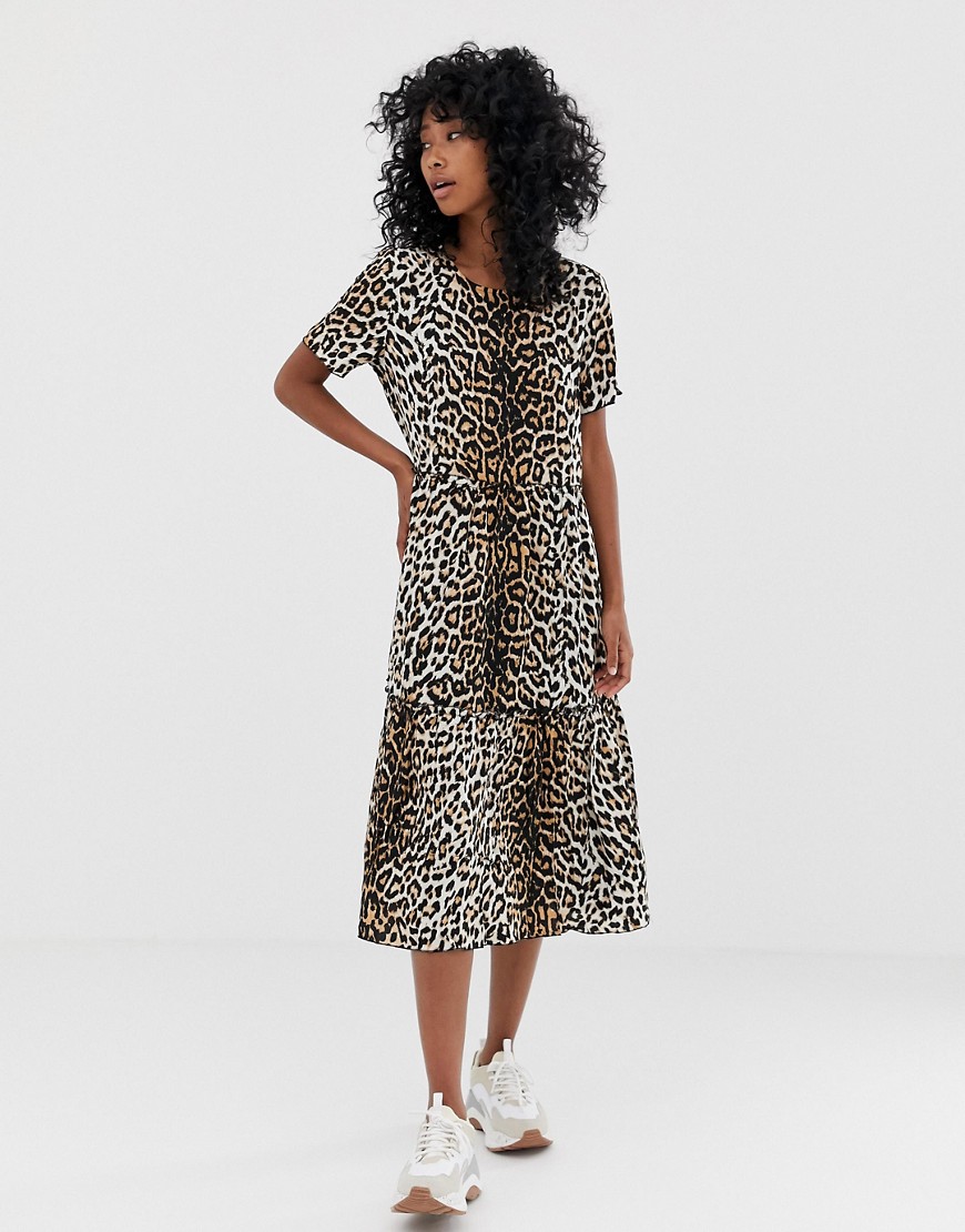 Moves By Minimum leopard print smock dress