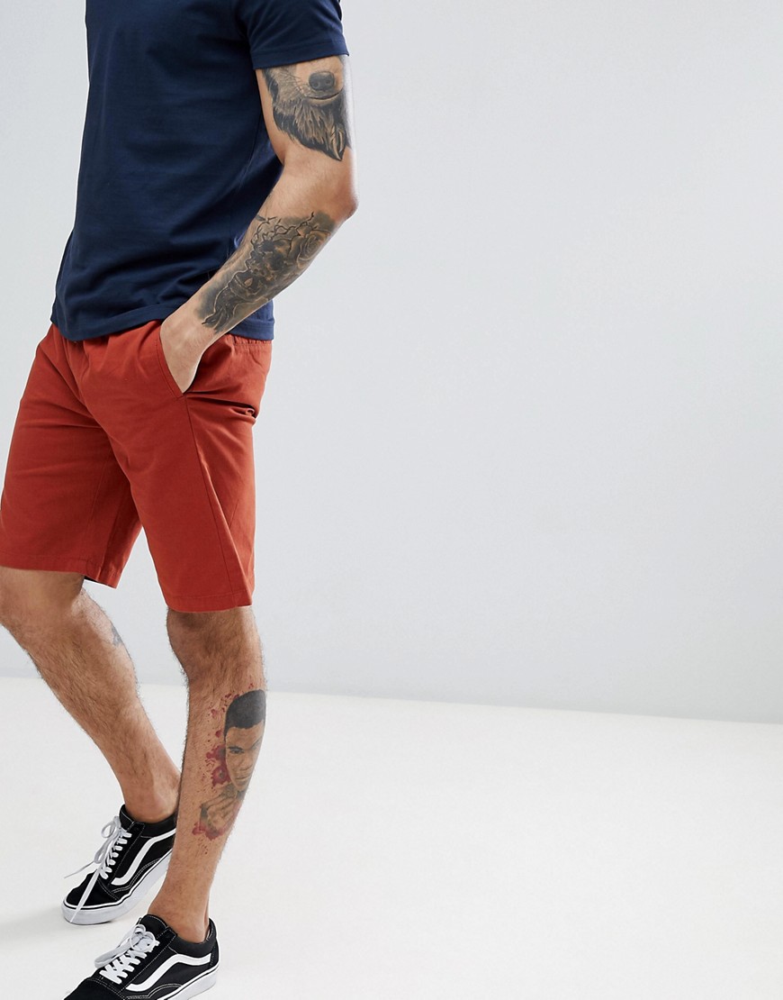 D-Struct Elastic Waist Shorts - Red