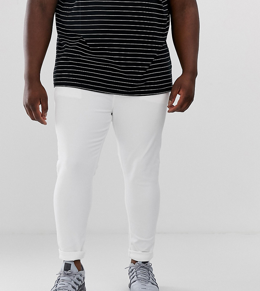 ASOS DESIGN Plus spray on jeans in power stretch in white