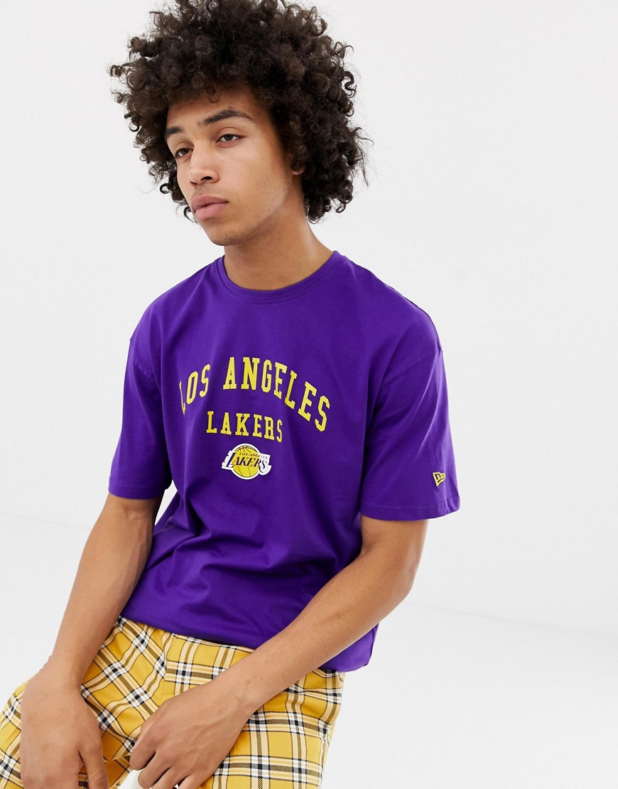 New Era NBA L.A Lakers With Arched Chest Logo In Purple