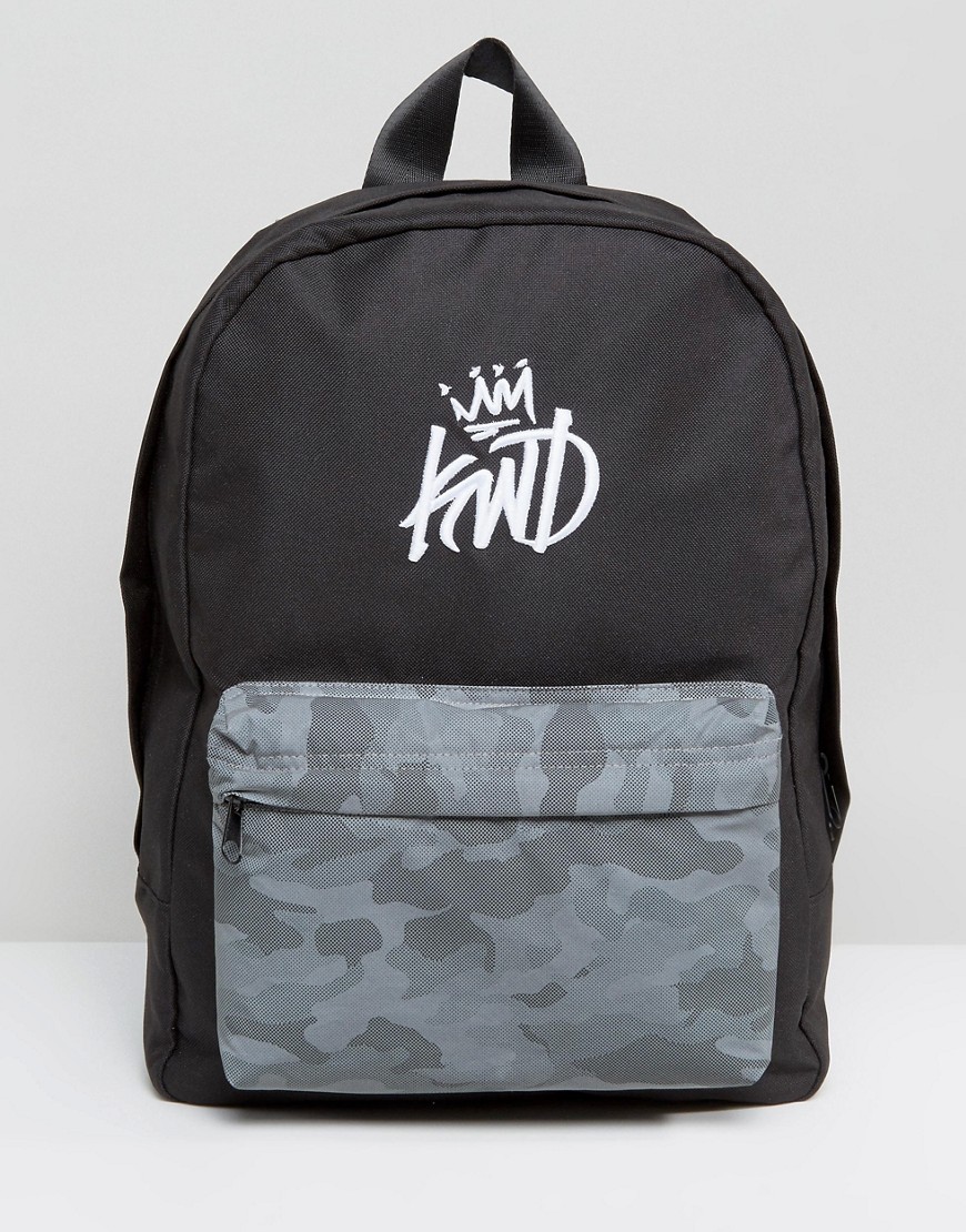 Kings Will Dream Backpack In Black With Reflective Pocket - Black