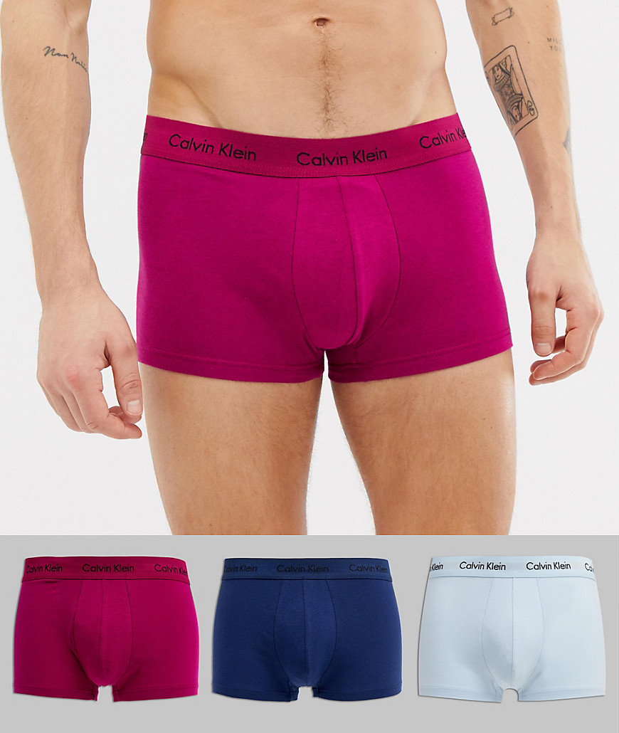 Calvin Klein 3 pack cotton stretch low rise trunks 3 Pack