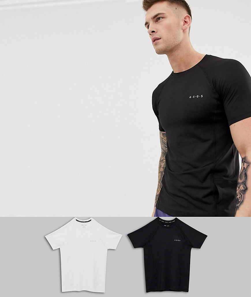 ASOS 4505 muscle training t-shirt with quick dry 2 pack SAVE