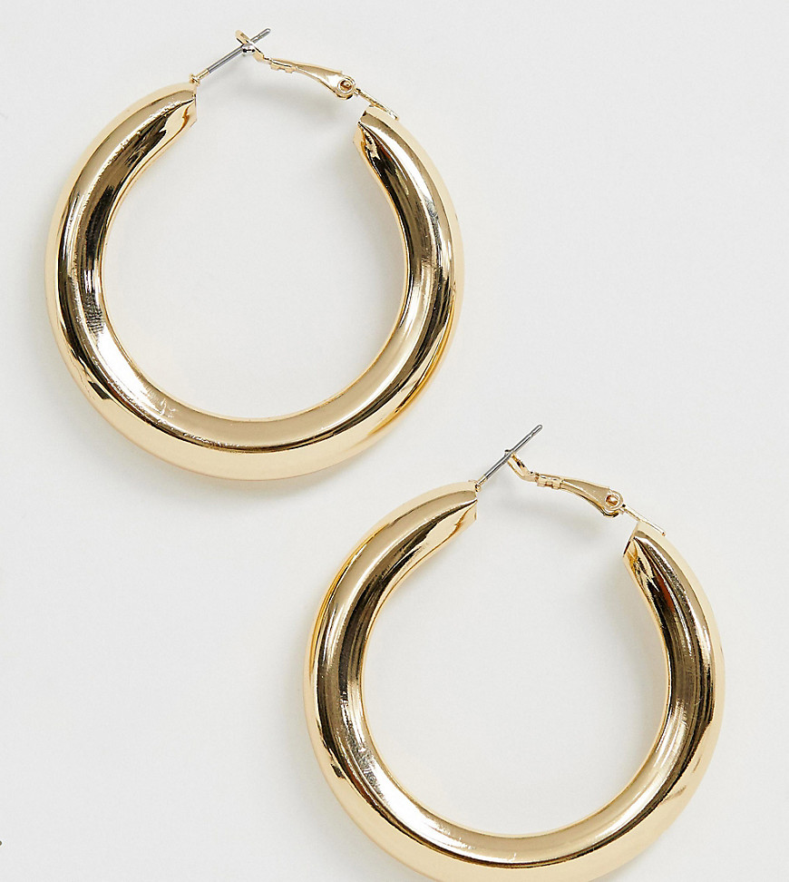 Liars & Lovers Exclusive XL chunky gold tube hoop earrings
