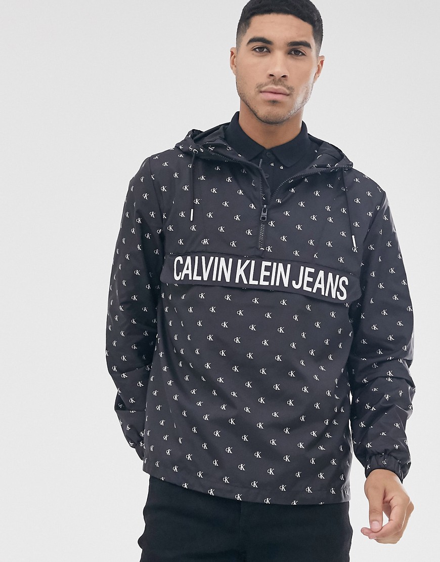 Calvin Klein Jeans monogram nylon popover jacket