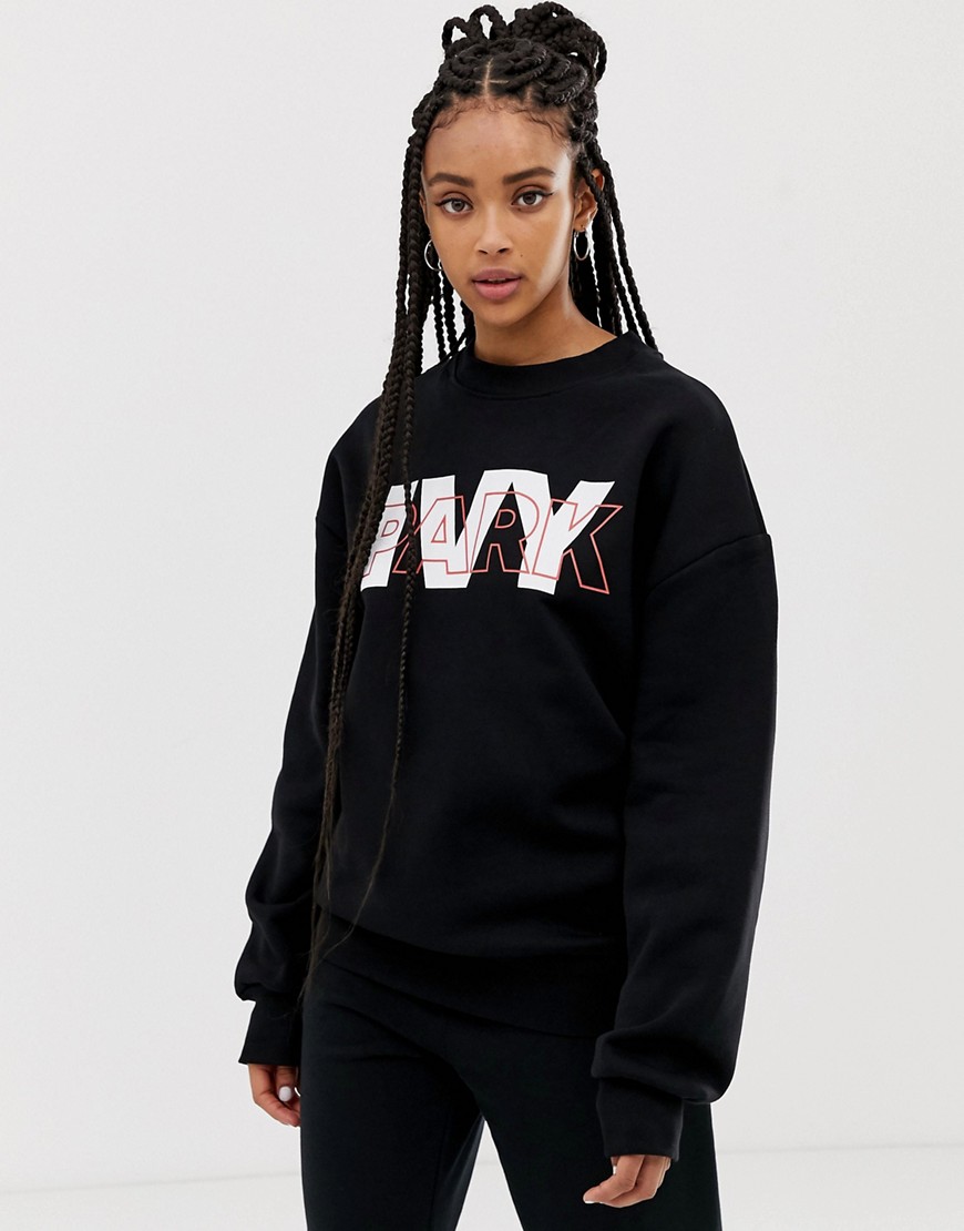 Ivy Park layer logo sweatshirt in black
