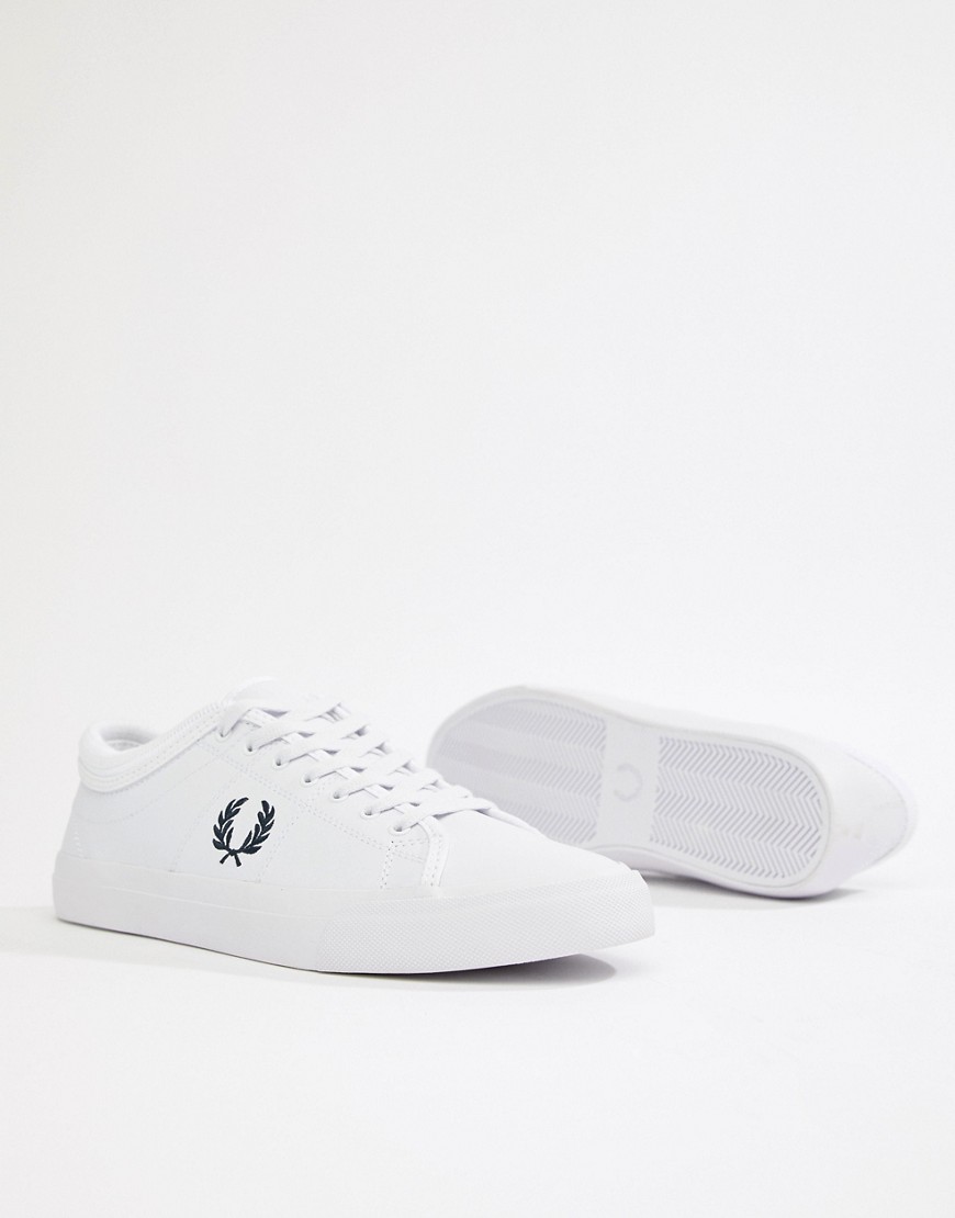 Fred Perry Kendrick leather plimsolls in white