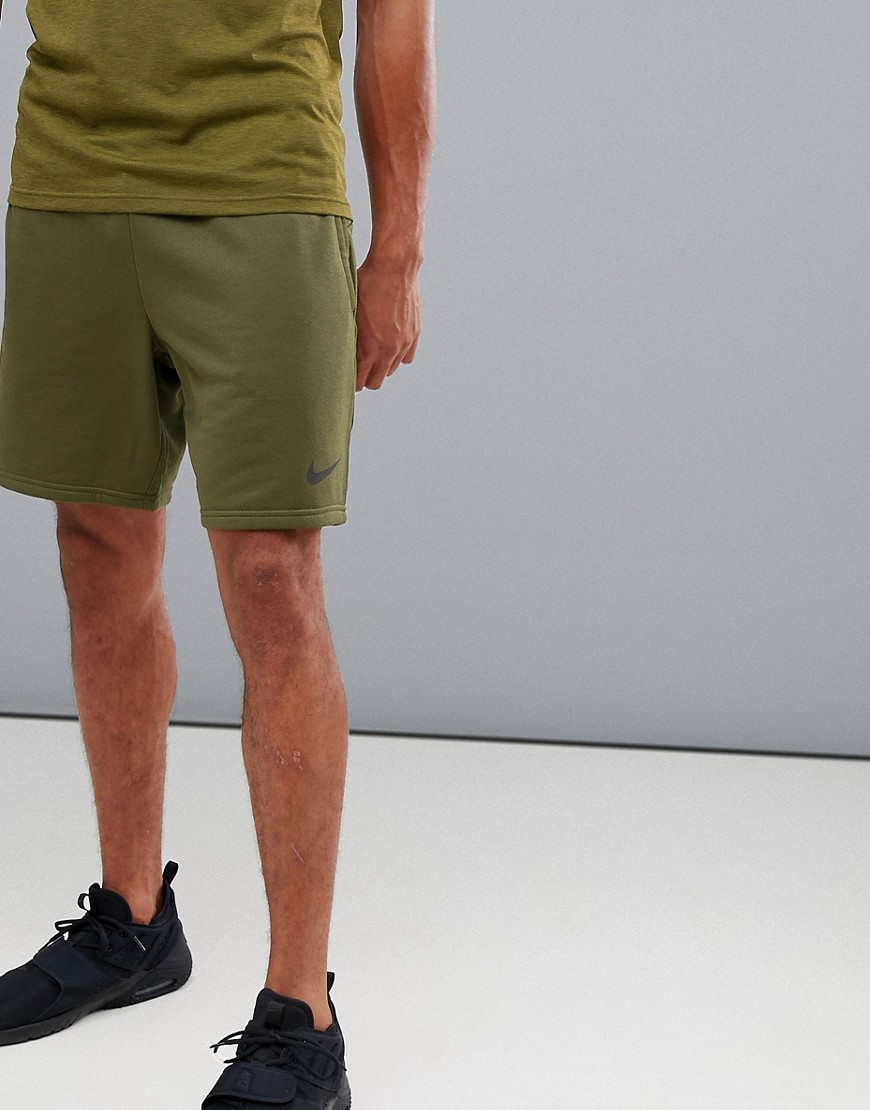 Nike Training Dry Hybrid Fleece Shorts In Khaki AO1416-395