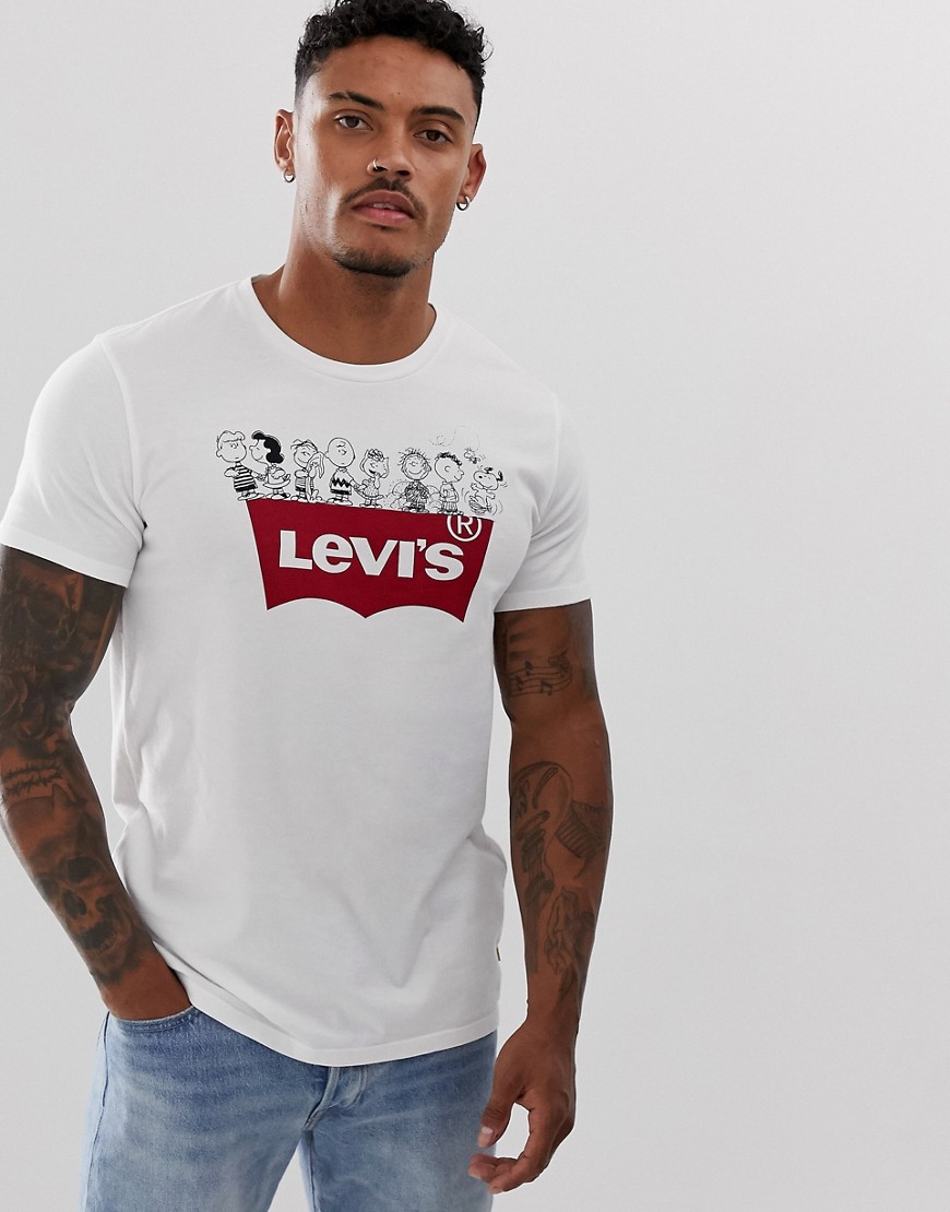 Levi's Peanuts Gang batwing logo t-shirt white
