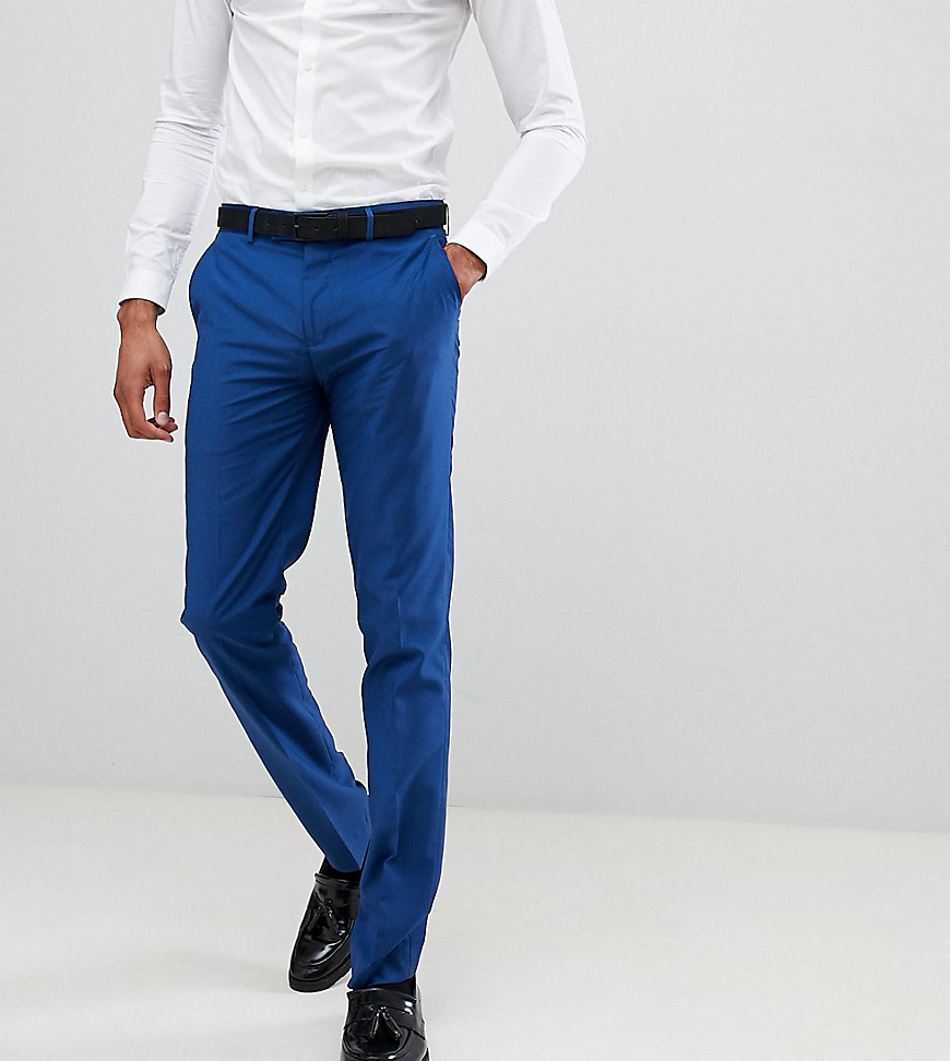 Farah skinny fit suit trousers in blue