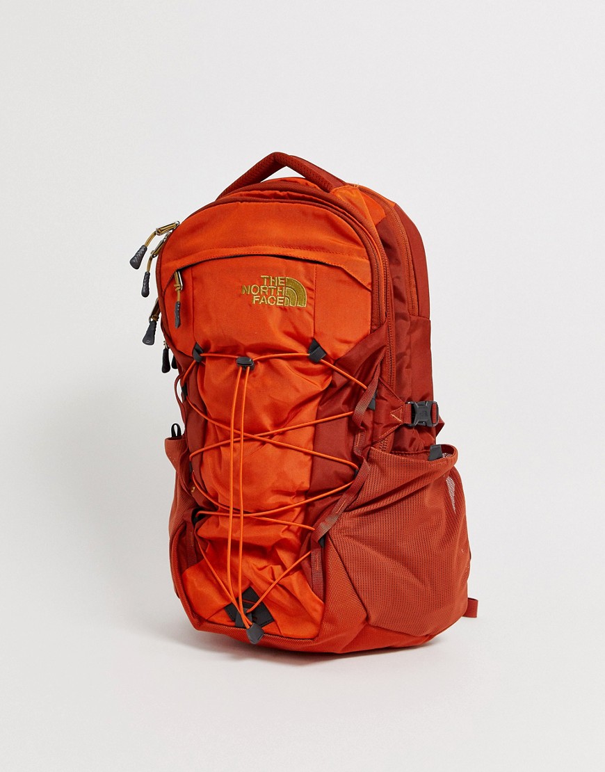 The North Face Borealis backpack in papaya orange/picante red