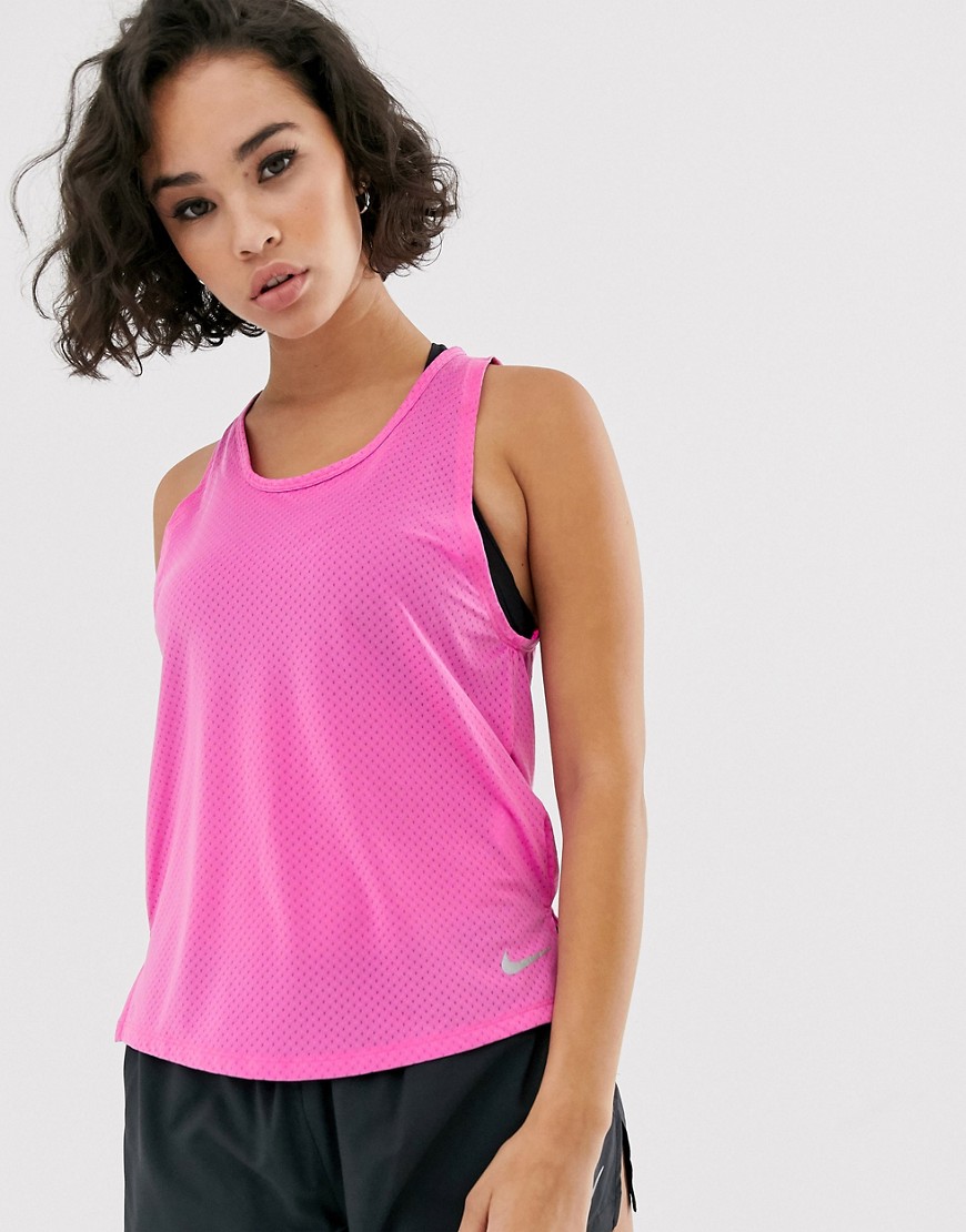 Nike Running miler tank in pink