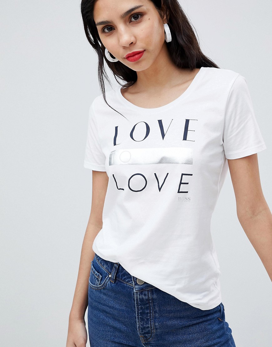 Boss Casual Love Logo T-Shirt - White