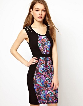 A Wear | A Wear Bodycon Dress With Print at ASOS